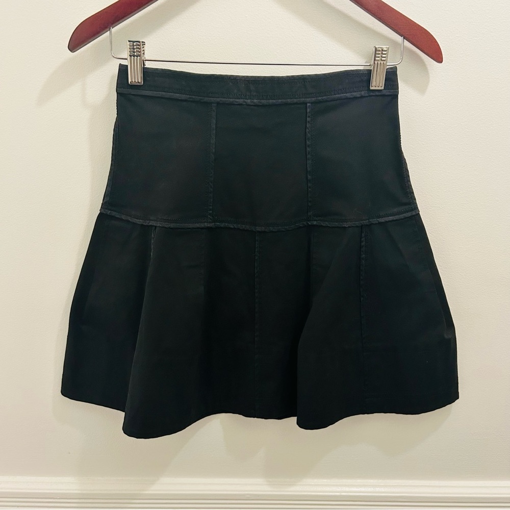 Zac Posen Fit and Flare Skirt 6 black stretch cotton - Picture 1 of 6